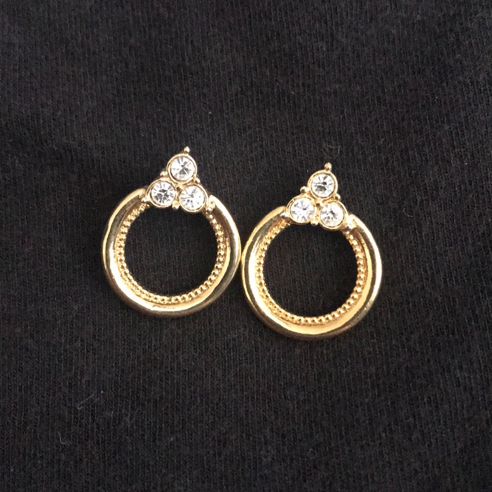 Gold and Diamond Earrings